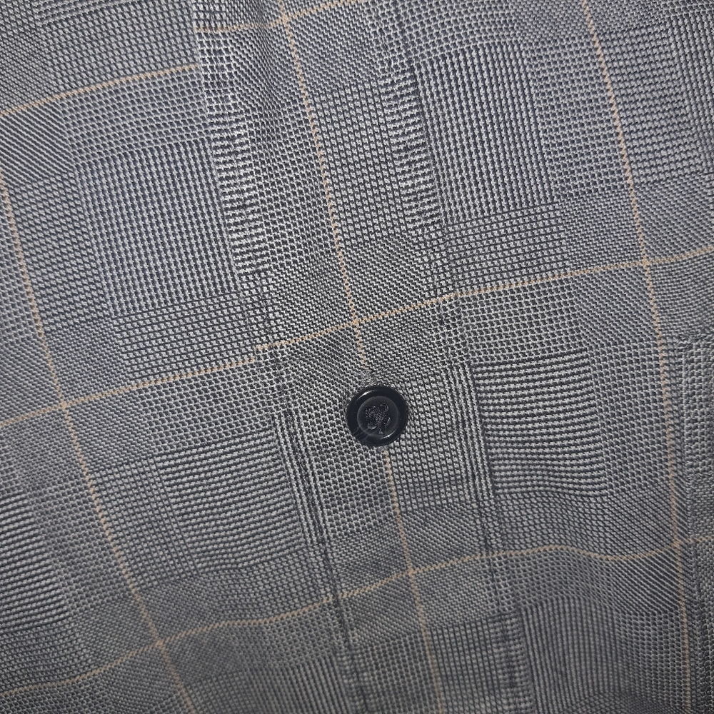 Izod Mens Long Sleeve Striped Casual Shirt Medium Med Gray - Picture 3 of 9